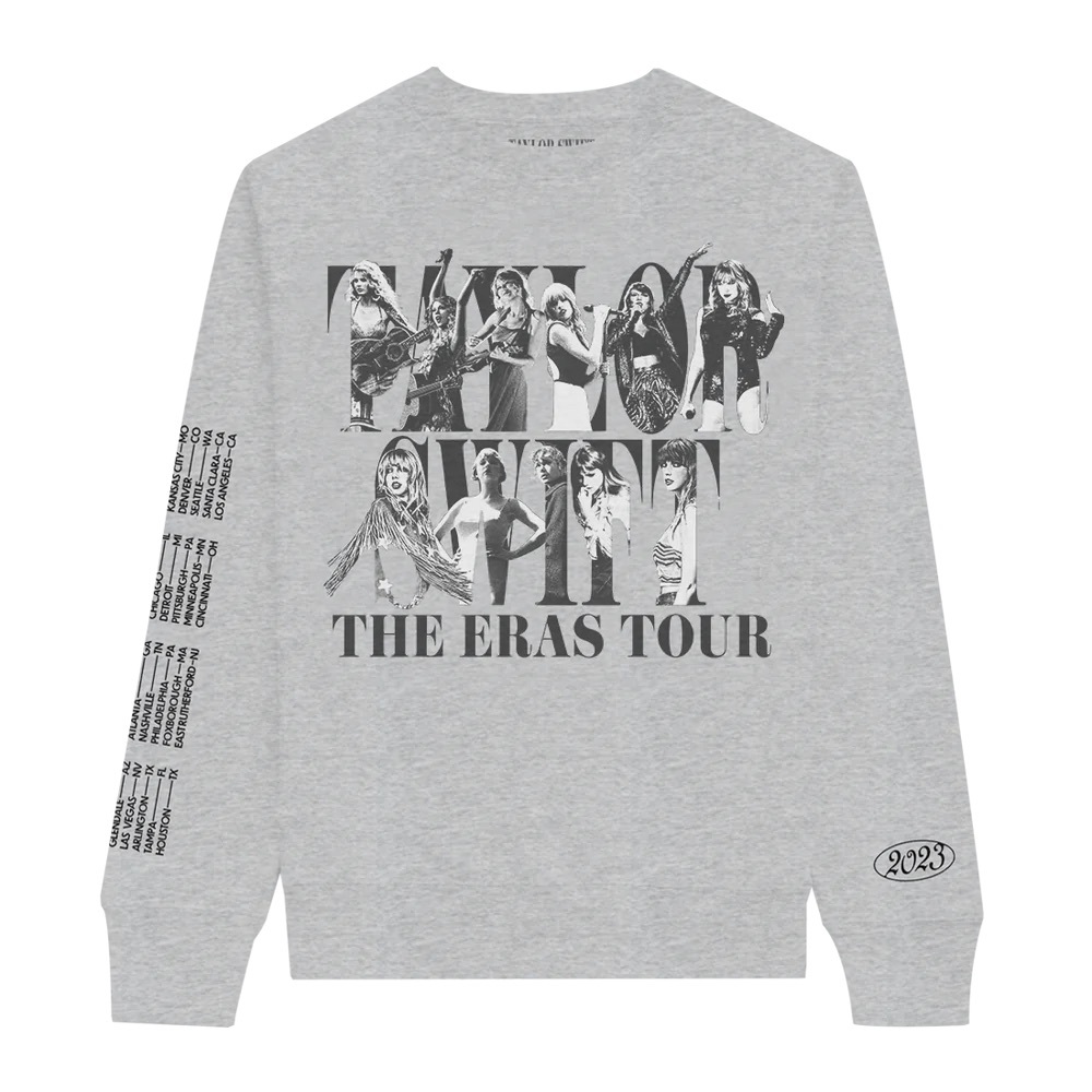 Taylor Swift The Eras Tour Gray Crewneck